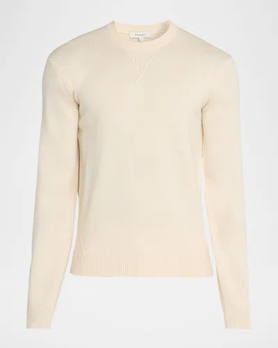 Jw Anderson Men's Crewneck Wool-blend Knit Pullover In Neutral