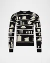Jw Anderson Tableware-pattern Crew-neck Sweater In Multi