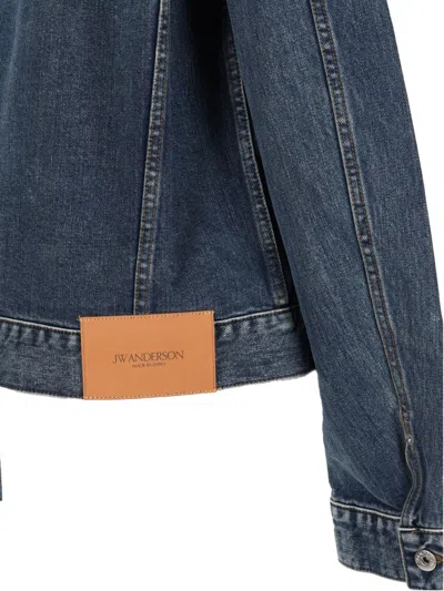 Jw Anderson Men's Denim Trucker Jacket In Blue