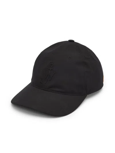 Jw Anderson Men's Embroidered Anchor Baseball Cap In Black