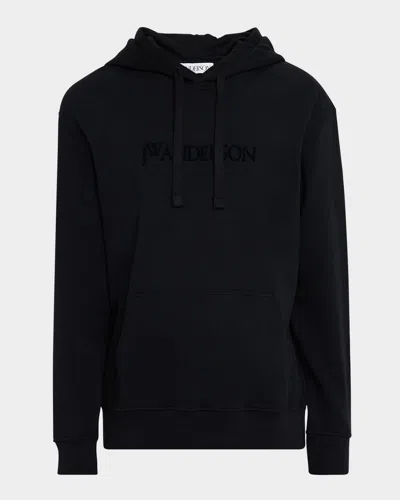 JW ANDERSON MEN'S EMBROIDERED LOGO HOODIE