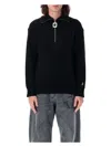 Jw Anderson Half Zipper Shirt In Black