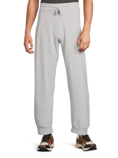 Jw Anderson Men's Heathered Cotton Drawstring Joggers In Gray