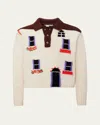 Jw Anderson Maglione A Polo House In Flax