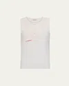 Jw Anderson Crew Neck Sleeveless Round Hem Vest In 006 - Ivory