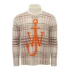 Jw Anderson J.w. Anderson White, Brown And Orange Wool Blend Jumper In Brown/white
