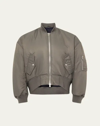 Jw Anderson Men's Oversized Bomber Jacket In Gray