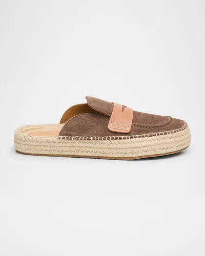 Jw Anderson Men's Suede And Jute Espadrille Loafers