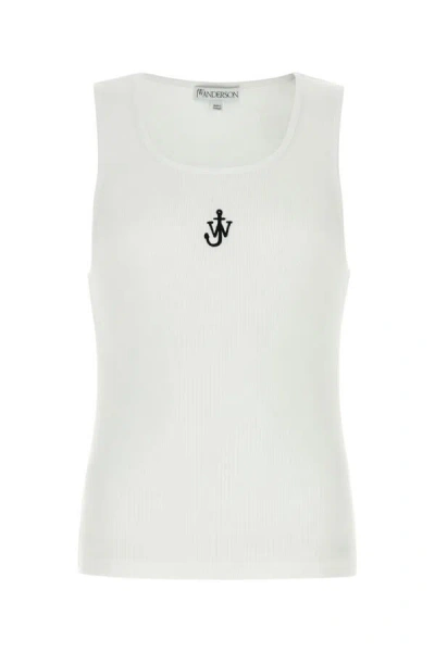 JW ANDERSON JW ANDERSON MEN WHITE COTTON TANK TOP