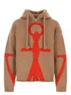 Jw Anderson Wool Sweatshirt With Drawstring Hood