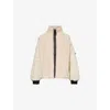 Jw Anderson Colorblock Mixed Media Track Jacket In Beige