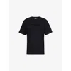 Jw Anderson Logo Embroidered Crewneck T-shirt In Black