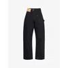 Jw Anderson Twisted Workwear Denim Jeans In Black