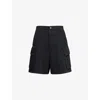 Jw Anderson Cargo Denim Shorts In Black