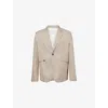 Jw Anderson Mens Clay Melange Notched-lapel Relaxed-fit Wool Blazer In Neutral