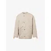 Jw Anderson Mens Clay Melange Quilted Loose-fit Wool Jacket In Neutral