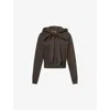 Jw Anderson Cotton Jersey Hoodie In Brown