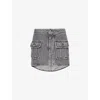 Jw Anderson Curved Patch Pocket Mini Skirt In Grey