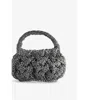 Jw Anderson W Anderson Womens Cable-knit Small Raffia Top-handle Bag Gunmetal In 975 Gunmetal