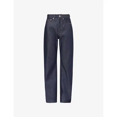 Jw Anderson Mens Indigo Straight-leg Denim Jeans In Purple