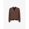 Jw Anderson Brown Cashmere Blend Layered Cardigan In Brown