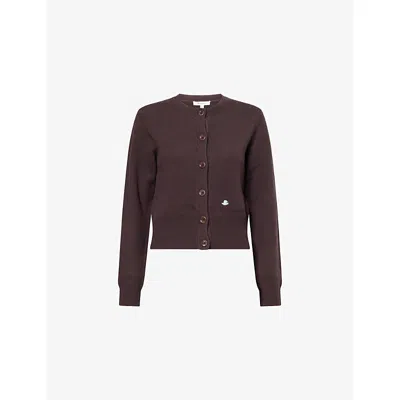 JW ANDERSON MENS JW ANDERSON REGULAR-FIT EMBROIDERED WOOL CARDIGAN