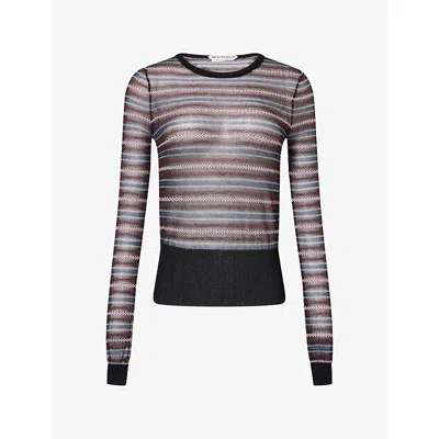 Jw Anderson Mens  Sheer Fair Isle Cotton And Wool Blend Top In Multi