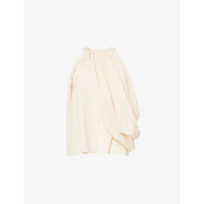 Jw Anderson Twisted Drape Halter Top In Neutrals