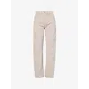 Jw Anderson Mens Twisted Slim-leg Denim Jeans Light Mauve In Light Mauve