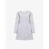 Jw Anderson Mens Mid Grey Melange Regular-fit Long-sleeve Stretch-cotton Blend Midi Polo Dress In Gray