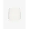 Jw Anderson Mens Off White Curved-hem Two-slip-pockets Woven-blend Mini Skirt In Off White
