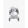 Jw Anderson Mens Underpinning Long-sleeve Mesh Top Off White Navy In Off White Navy