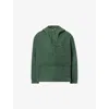 Jw Anderson Mens Pine Hooded Long Sleeve Cotton Anorak Xl In Green