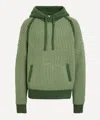 Jw Anderson Textured Knit Drawstring Hoodie