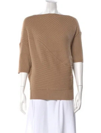Pre-owned Jw Anderson Merino Wool Bateau Neckline Sweater In Neutral