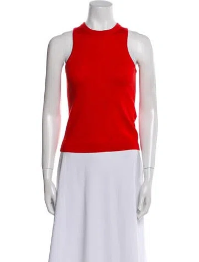 Pre-owned Jw Anderson Merino Wool Crew Neck Sweater In Red