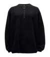 Jw Anderson Merino Wool Half-zip Sweater In Black