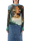 JW ANDERSON MESH TOP CAT PRINT