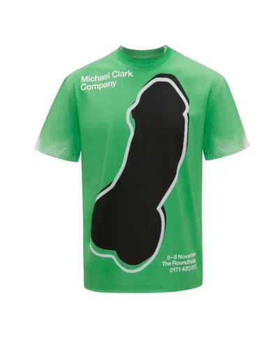 JW ANDERSON JW ANDERSON X MICHAEL CLARK PRINTED CREWNECK T-SHIRT
