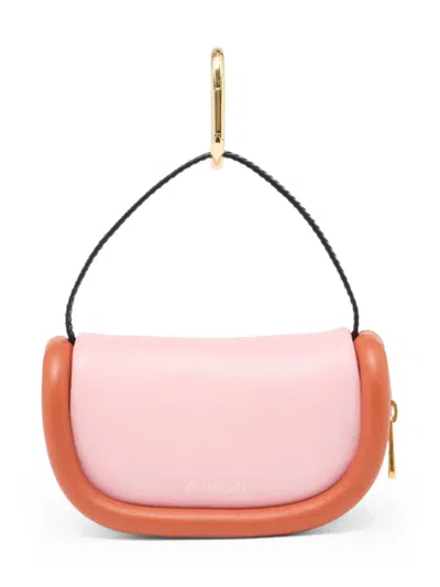 Jw Anderson Micro Bumper Bag Charm In Pink