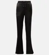 Jw Anderson Mid-rise Satin Straight Pants In Black