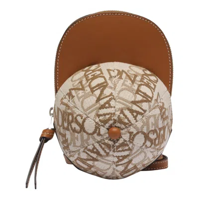 Jw Anderson Midi Cap Shoulder Bag In Naturalpecan