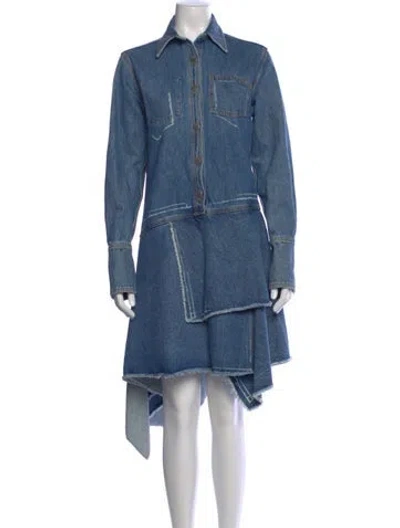 Pre-owned Jw Anderson Midi Length Dress In Blue