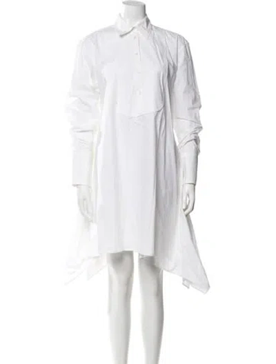 Pre-owned Jw Anderson Midi Length Dress In White