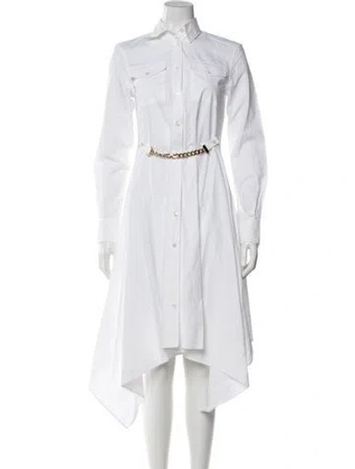 Pre-owned Jw Anderson Midi Length Dress In White