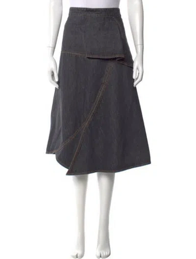 Pre-owned Jw Anderson Midi Length Skirt In Black