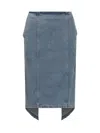 Jw Anderson Denim Skrit In Blue