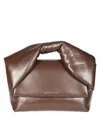 Jw Anderson Chocolate Nappa Leather Medium Twister Handbag In Brown