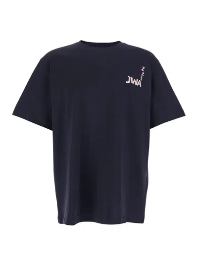 Jw Anderson Midnight Blue Cotton T-shirt