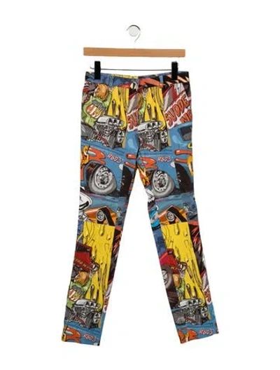 Pre-owned Jw Anderson Mid-rise Straight Leg Jeans In Blue